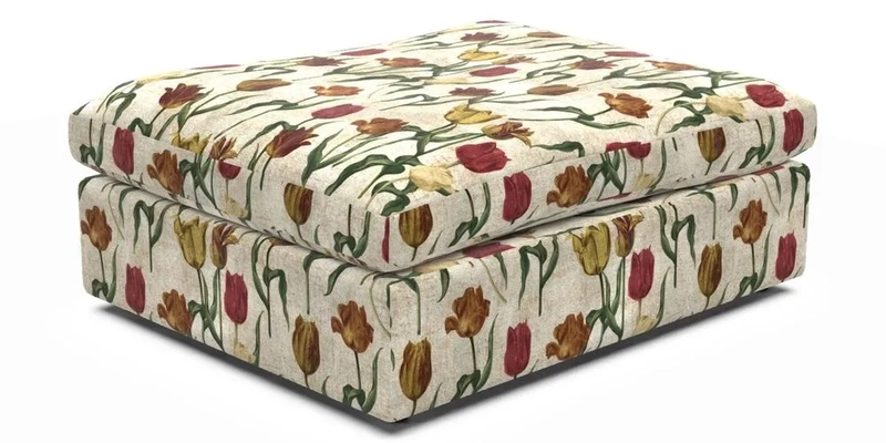 Big Softie Footstool in Two Tone Plain Biscuit