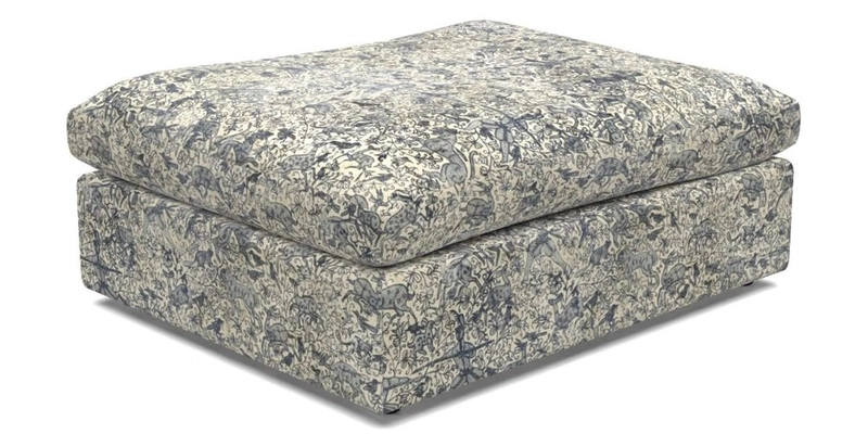 Big Softie Footstool in Two Tone Plain Biscuit