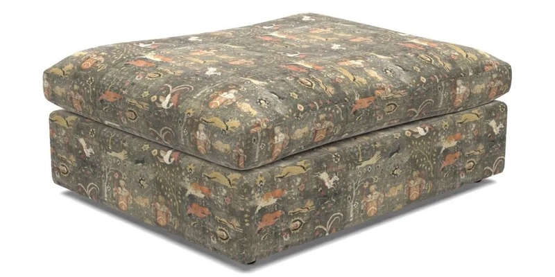 Big Softie Footstool in Two Tone Plain Biscuit