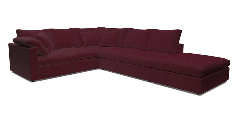 Big Softie Straight Arm Large Corner Group LHF in Romo Linara Coconut with Scatters in William Yoeward Nizhoni Indigo & Malla Indigo