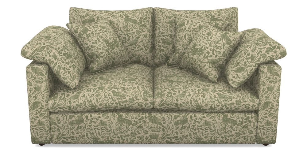 Product photograph of Big Softie Straight Arm 2 Seater Straight Arm Sofa In V A Drawn From Nature - Bird And Rabbit - Light Green from Sofas and Stuff Limited