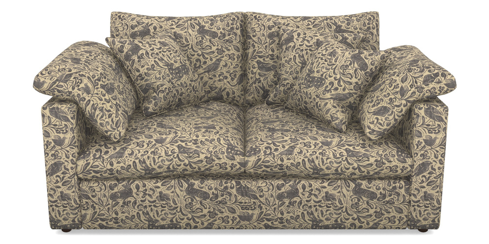 Product photograph of Big Softie Straight Arm 2 Seater Straight Arm Sofa In V A Drawn From Nature - Bird And Rabbit - Navy from Sofas and Stuff Limited