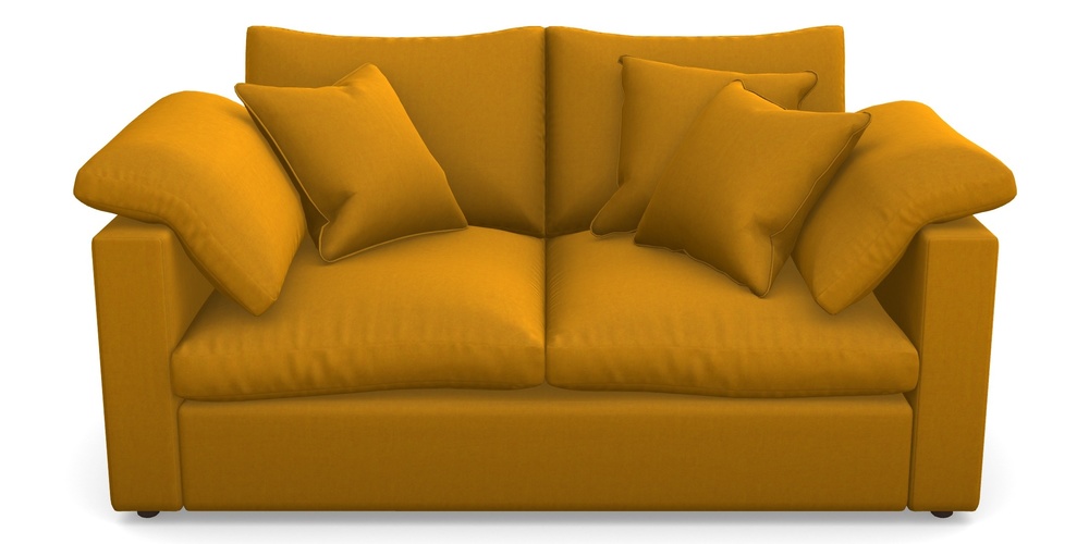 Product photograph of Big Softie Straight Arm 2 Seater Straight Arm Sofa In House Velvet - Saffron from Sofas and Stuff Limited