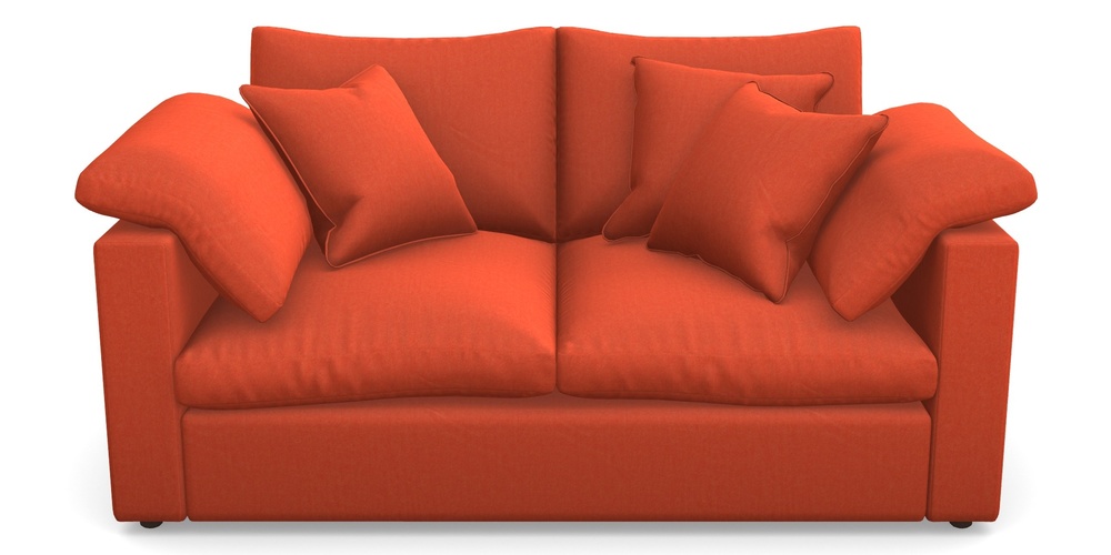 Product photograph of Big Softie Straight Arm 2 Seater Straight Arm Sofa In House Velvet - Terracotta from Sofas and Stuff Limited