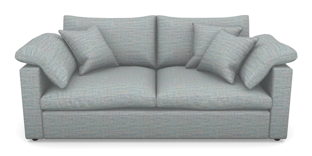 Product photograph of Big Softie Straight Arm 3 Seater Straight Arm Sofa In Basket Weave - Blue from Sofas and Stuff Limited