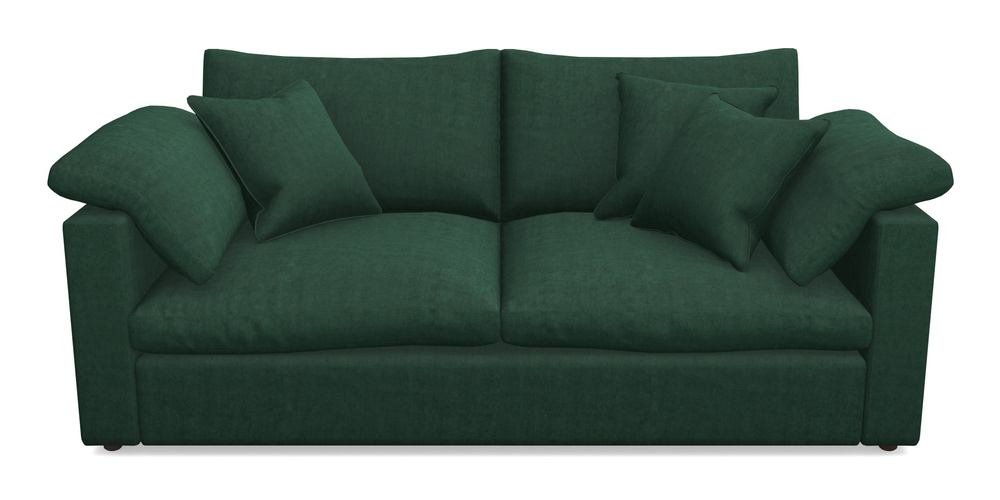 Product photograph of Big Softie Straight Arm 3 Seater Straight Arm Sofa In Clever Tough And Eco Velvet - Pine from Sofas and Stuff Limited