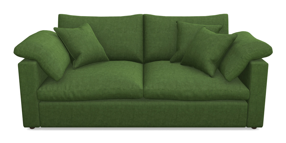 Product photograph of Big Softie Straight Arm 3 Seater Straight Arm Sofa In Clever Tough And Eco Velvet - Shamrock from Sofas and Stuff Limited