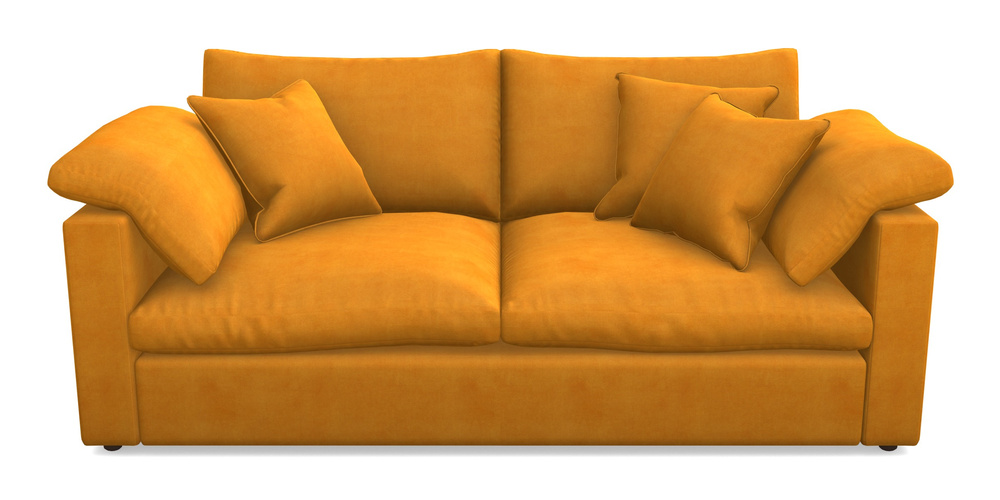 Product photograph of Big Softie Straight Arm 3 Seater Straight Arm Sofa In Clever Tough And Eco Velvet - Spice from Sofas and Stuff Limited