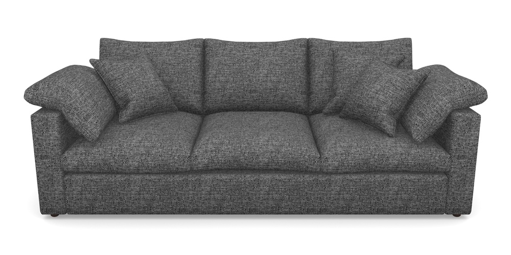 Product photograph of Big Softie Straight Arm 4 Seater Straight Arm Sofa In Aqua Clean Hove - Charcoal from Sofas and Stuff Limited