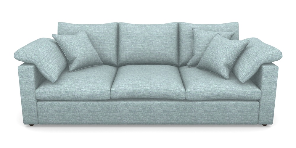 Product photograph of Big Softie Straight Arm 4 Seater Straight Arm Sofa In Aqua Clean Hove - Duck Egg from Sofas and Stuff Limited