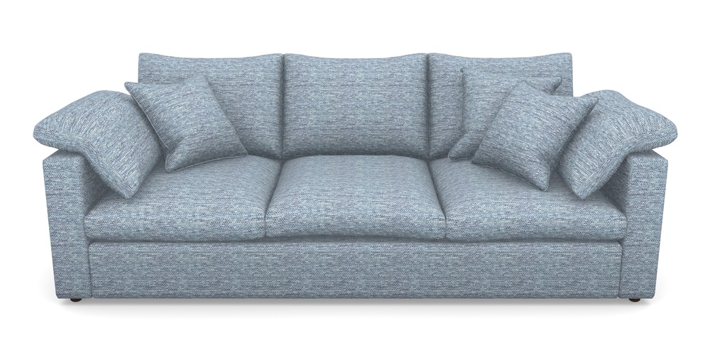 Product photograph of Big Softie Straight Arm 4 Seater Straight Arm Sofa In Aqua Clean Oban - Denim from Sofas and Stuff Limited