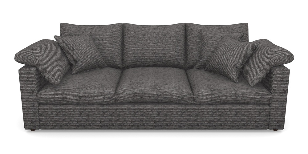 Product photograph of Big Softie Straight Arm 4 Seater Straight Arm Sofa In Aqua Clean Oban - Jet from Sofas and Stuff Limited