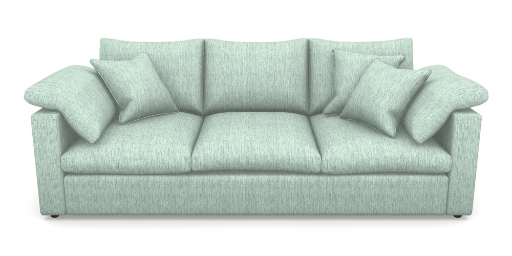 Product photograph of Big Softie Straight Arm 4 Seater Straight Arm Sofa In Aqua Clean Tenby - Duck Egg from Sofas and Stuff Limited