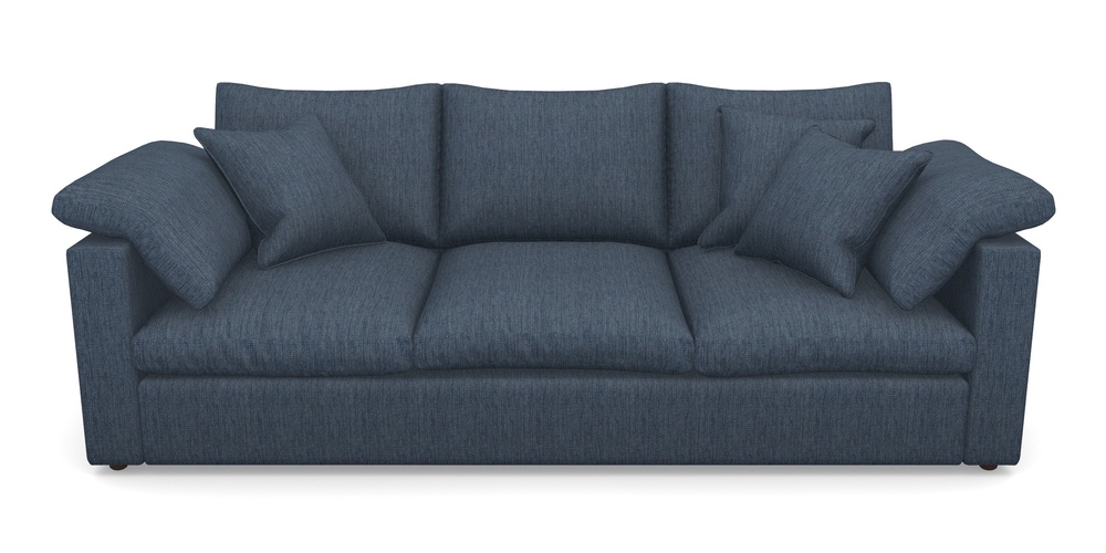 Product photograph of Big Softie Straight Arm 4 Seater Straight Arm Sofa In Aqua Clean Tenby - Navy from Sofas and Stuff Limited