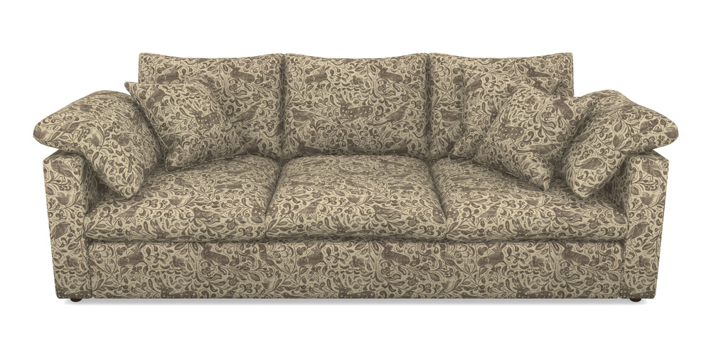 Product photograph of Big Softie Straight Arm 4 Seater Straight Arm Sofa In V A Drawn From Nature - Bird And Rabbit - Brown from Sofas and Stuff Limited