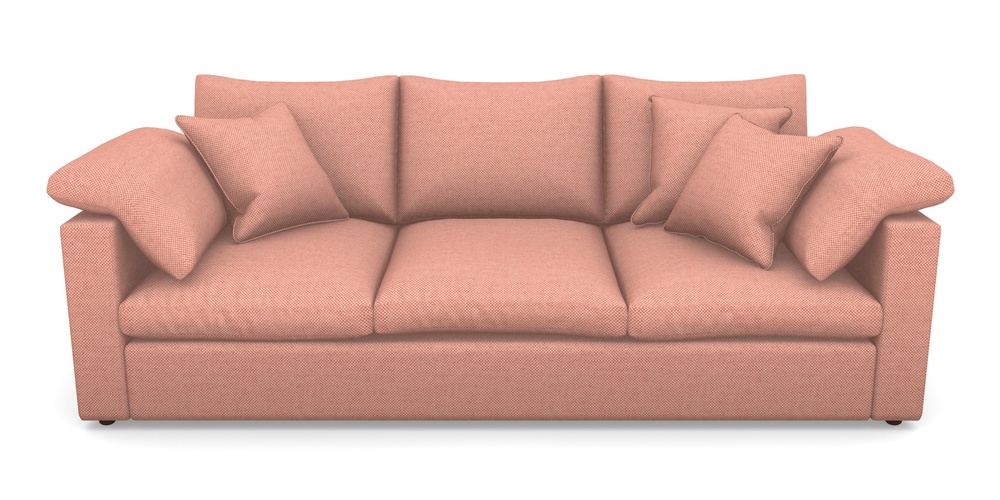 Product photograph of Big Softie Straight Arm 4 Seater Straight Arm Sofa In Basket Weave - Peony from Sofas and Stuff Limited