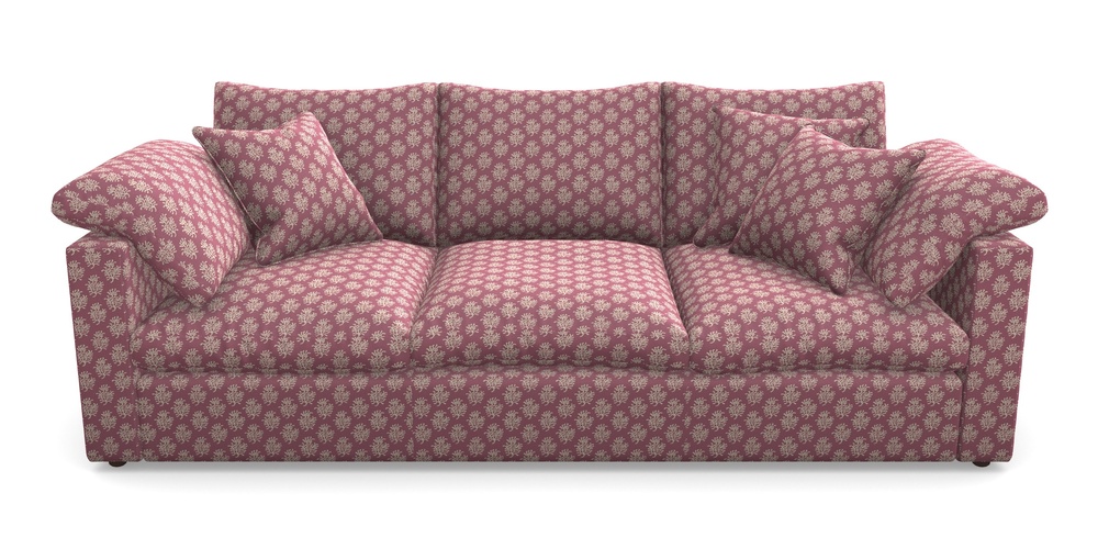 Product photograph of Big Softie Straight Arm 4 Seater Straight Arm Sofa In Cloth 21 - Coral 1 - Cassis from Sofas and Stuff Limited