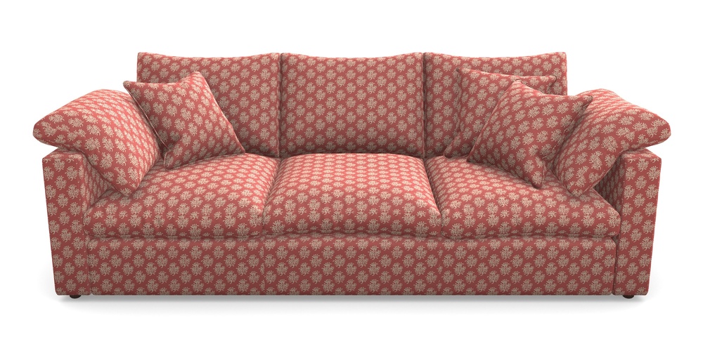 Product photograph of Big Softie Straight Arm 4 Seater Straight Arm Sofa In Cloth 21 - Coral 1 - Ginger Snap from Sofas and Stuff Limited