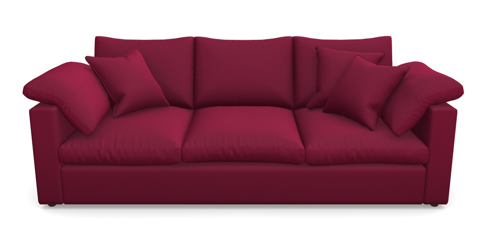 Product photograph of Big Softie Straight Arm 4 Seater Straight Arm Sofa In Clever Glossy Velvet - Chianti from Sofas and Stuff Limited