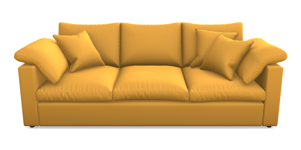Product photograph of Big Softie Straight Arm 4 Seater Straight Arm Sofa In Clever Glossy Velvet - Fools Gold from Sofas and Stuff Limited