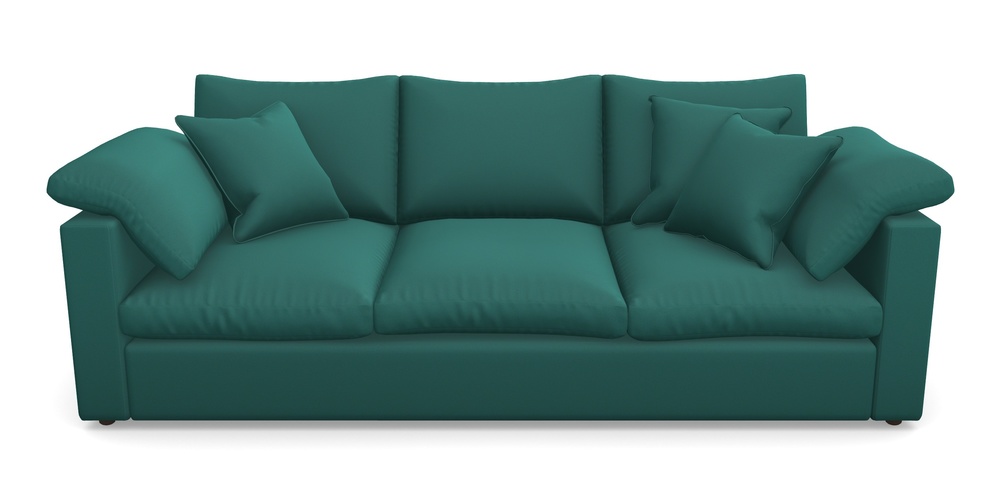 Product photograph of Big Softie Straight Arm 4 Seater Straight Arm Sofa In Clever Glossy Velvet - Kingfisher from Sofas and Stuff Limited