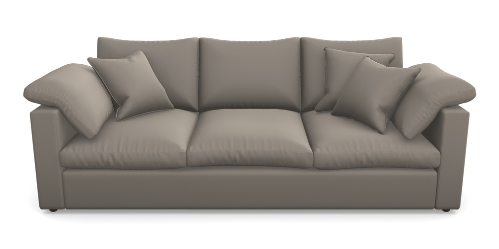 Product photograph of Big Softie Straight Arm 4 Seater Straight Arm Sofa In Clever Glossy Velvet - Mole from Sofas and Stuff Limited