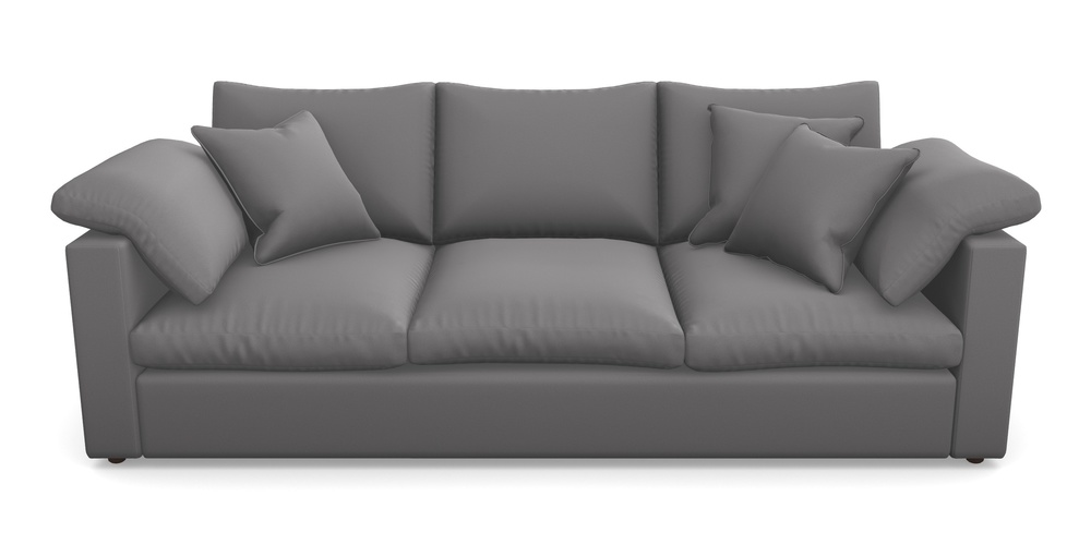 Product photograph of Big Softie Straight Arm 4 Seater Straight Arm Sofa In Clever Glossy Velvet - Shadow from Sofas and Stuff Limited