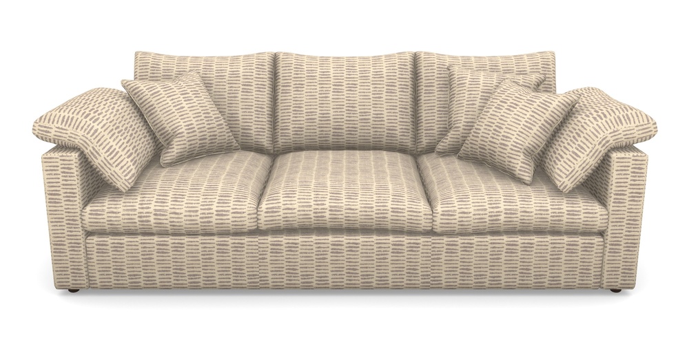 Product photograph of Big Softie Straight Arm 4 Seater Straight Arm Sofa In Cloth 18 - Daub - Berry from Sofas and Stuff Limited