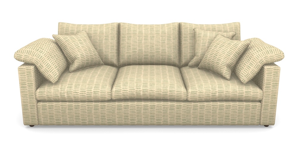 Product photograph of Big Softie Straight Arm 4 Seater Straight Arm Sofa In Cloth 18 - Daub - Fennel from Sofas and Stuff Limited