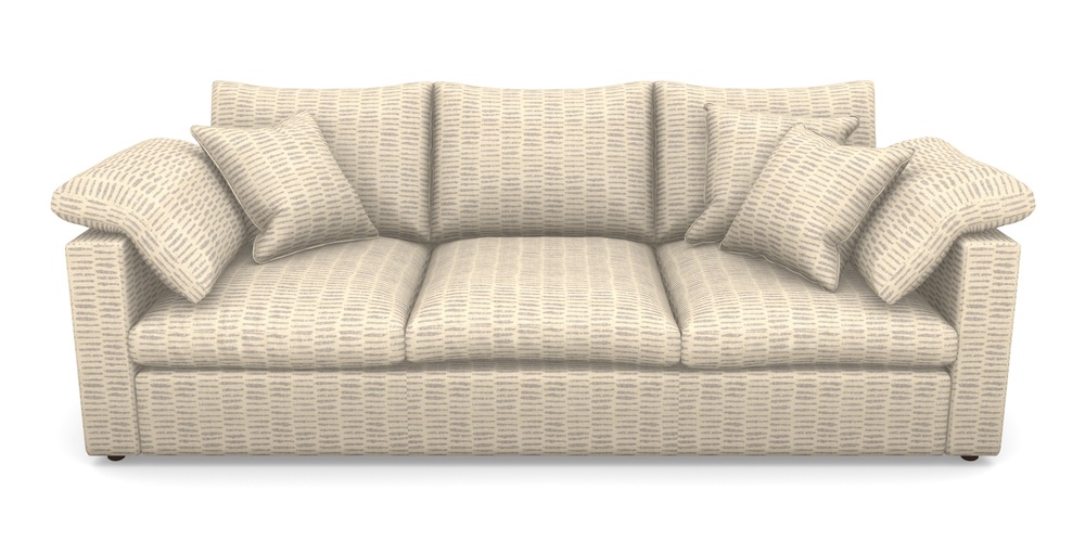 Product photograph of Big Softie Straight Arm 4 Seater Straight Arm Sofa In Cloth 18 - Daub - Lavender from Sofas and Stuff Limited