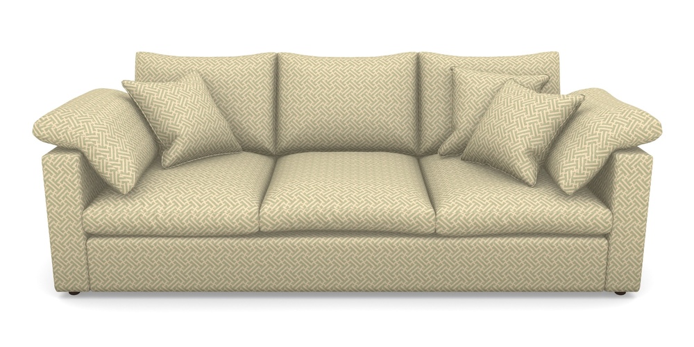 Product photograph of Big Softie Straight Arm 4 Seater Straight Arm Sofa In Cloth 18 - Key - Fennel from Sofas and Stuff Limited