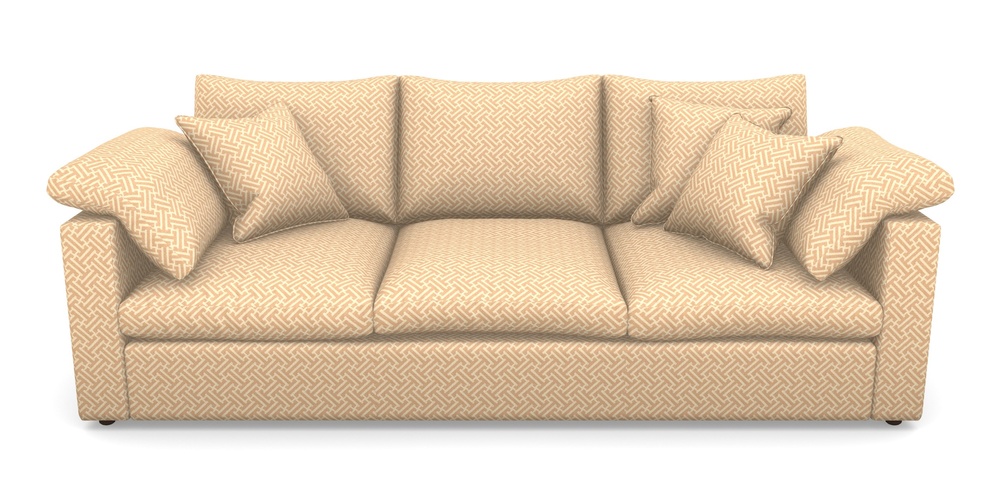 Product photograph of Big Softie Straight Arm 4 Seater Straight Arm Sofa In Cloth 18 - Key - Fudge from Sofas and Stuff Limited