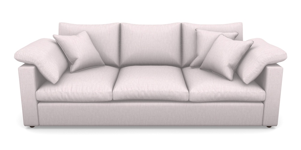 Product photograph of Big Softie Straight Arm 4 Seater Straight Arm Sofa In Clever Cotton Mix - Blush from Sofas and Stuff Limited