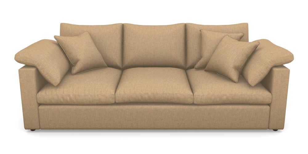 Product photograph of Big Softie Straight Arm 4 Seater Straight Arm Sofa In Clever Cotton Mix - Bamboo from Sofas and Stuff Limited