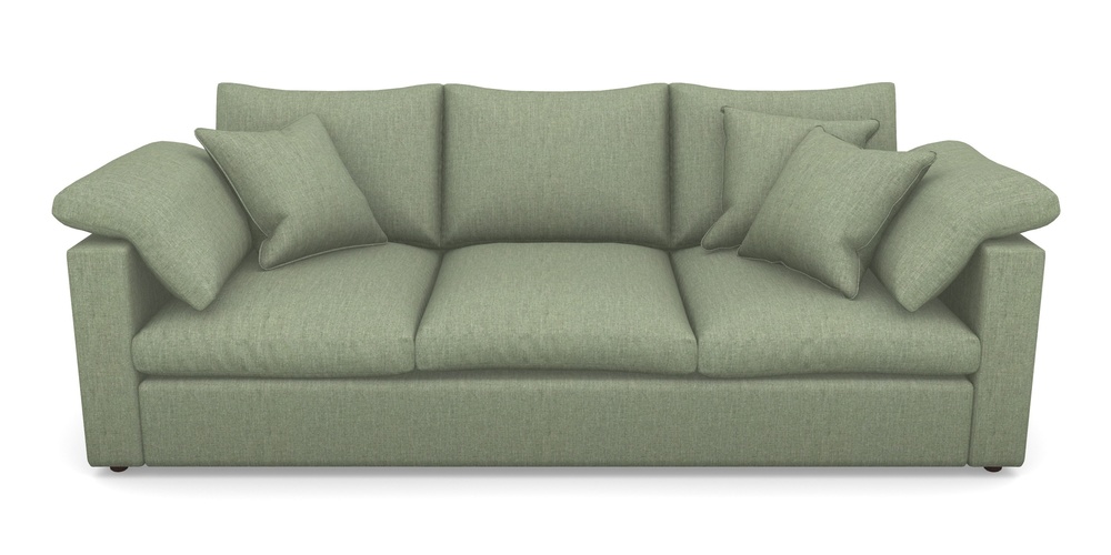 Product photograph of Big Softie Straight Arm 4 Seater Straight Arm Sofa In Clever Cotton Mix - Forest from Sofas and Stuff Limited