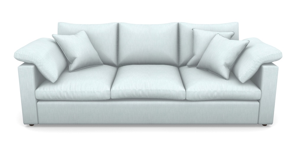 Product photograph of Big Softie Straight Arm 4 Seater Straight Arm Sofa In Clever Cotton Mix - Mineral from Sofas and Stuff Limited