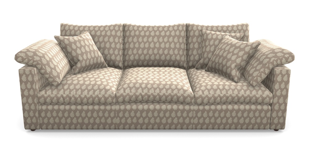 Product photograph of Big Softie Straight Arm 4 Seater Straight Arm Sofa In Cloth 21 - Oak Leaf - Beech from Sofas and Stuff Limited