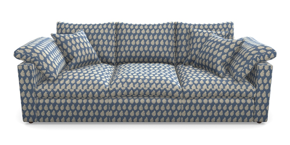 Product photograph of Big Softie Straight Arm 4 Seater Straight Arm Sofa In Cloth 21 - Oak Leaf - Bilberry from Sofas and Stuff Limited