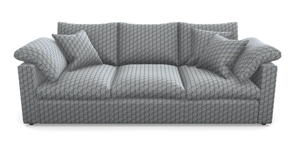 Product photograph of Big Softie Straight Arm 4 Seater Straight Arm Sofa In Cloth 21 - Spring Twig - Bilberry from Sofas and Stuff Limited