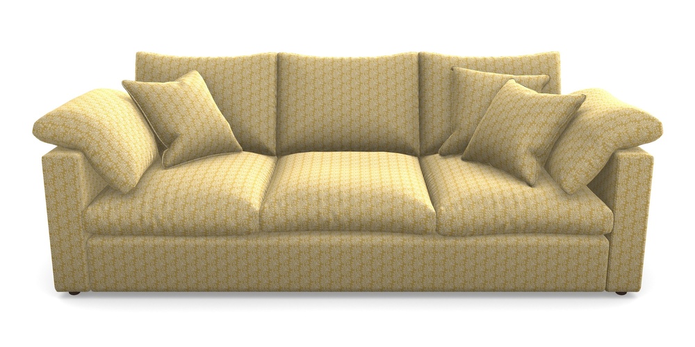 Product photograph of Big Softie Straight Arm 4 Seater Straight Arm Sofa In Cloth 21 - Spring Twig - Canary from Sofas and Stuff Limited