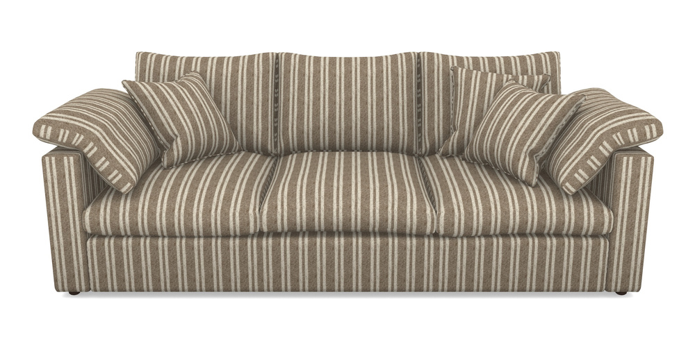 Product photograph of Big Softie Straight Arm 4 Seater Straight Arm Sofa In Cloth 22 - Barcode - Peat from Sofas and Stuff Limited