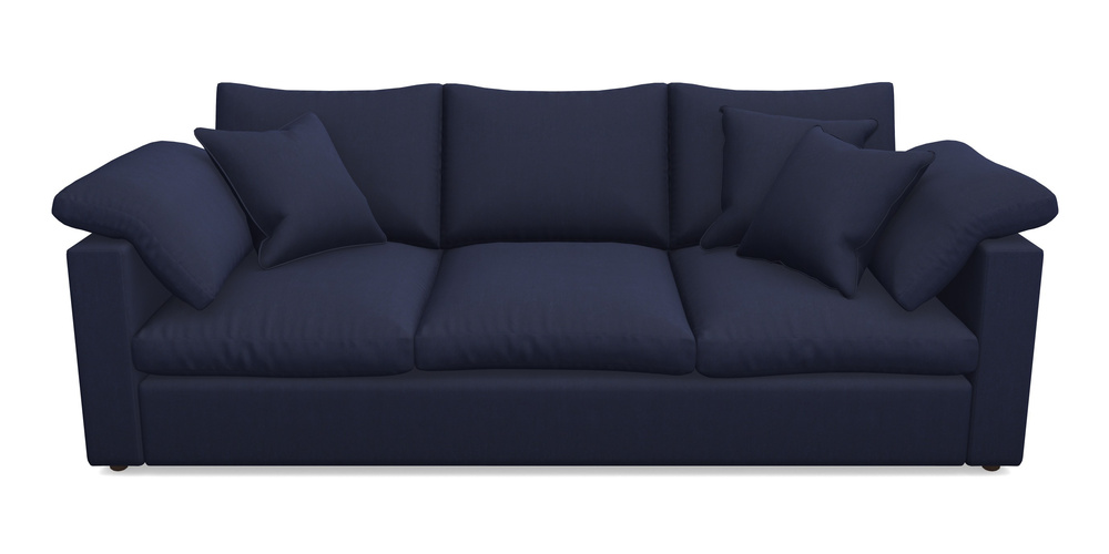 Product photograph of Big Softie Straight Arm 4 Seater Straight Arm Sofa In Clever Tough And Eco Velvet - Indigo from Sofas and Stuff Limited