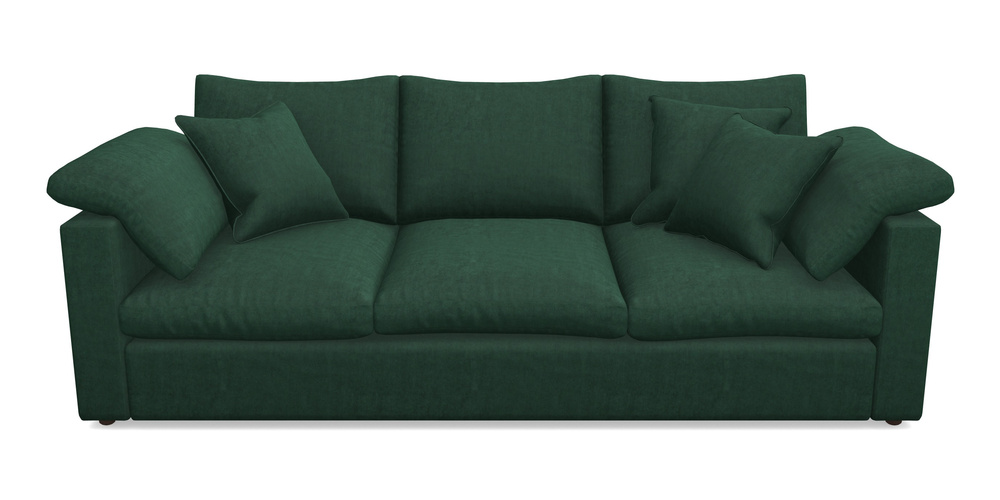 Product photograph of Big Softie Straight Arm 4 Seater Straight Arm Sofa In Clever Tough And Eco Velvet - Pine from Sofas and Stuff Limited