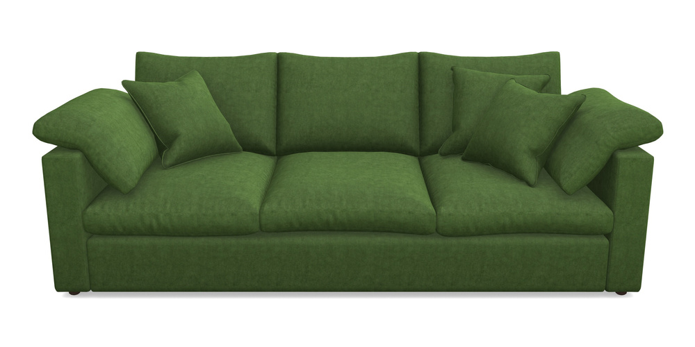 Product photograph of Big Softie Straight Arm 4 Seater Straight Arm Sofa In Clever Tough And Eco Velvet - Shamrock from Sofas and Stuff Limited