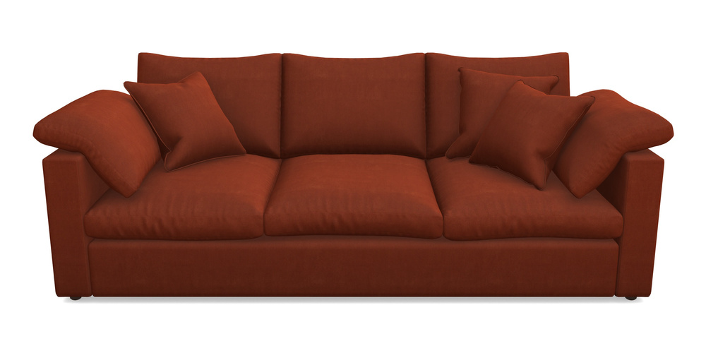 Product photograph of Big Softie Straight Arm 4 Seater Straight Arm Sofa In Clever Tough And Eco Velvet - Tawny from Sofas and Stuff Limited