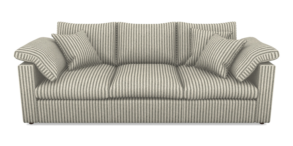 Product photograph of Big Softie Straight Arm 4 Seater Straight Arm Sofa In Cloth 22 - Pinstripe - Seal from Sofas and Stuff Limited