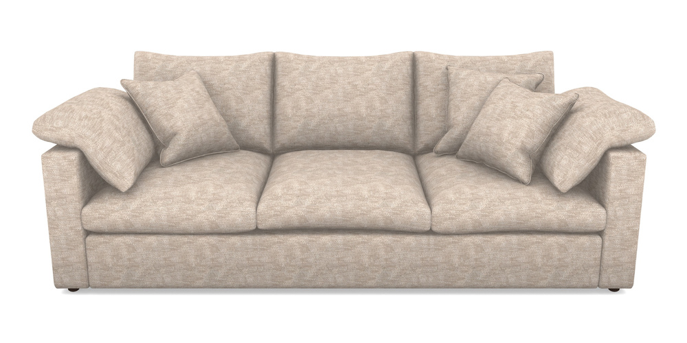 Product photograph of Big Softie Straight Arm 4 Seater Straight Arm Sofa In Cloth 20 - Design 4 - Natural Slub from Sofas and Stuff Limited