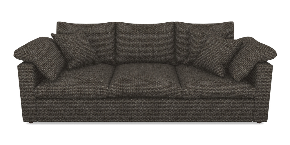 Product photograph of Big Softie Straight Arm 4 Seater Straight Arm Sofa In Cloth 20 - Design 3 - Chestnut Weave from Sofas and Stuff Limited