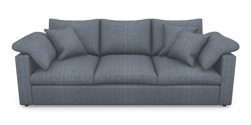 Product photograph of Big Softie Straight Arm 4 Seater Straight Arm Sofa In Dundee Herringbone - Denim from Sofas and Stuff Limited