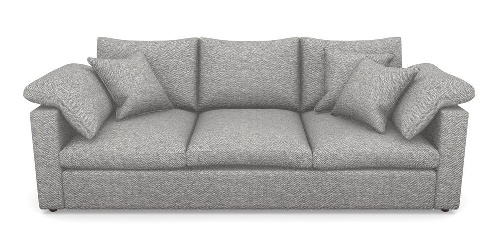 Product photograph of Big Softie Straight Arm 4 Seater Straight Arm Sofa In Dundee Herringbone - Marble from Sofas and Stuff Limited